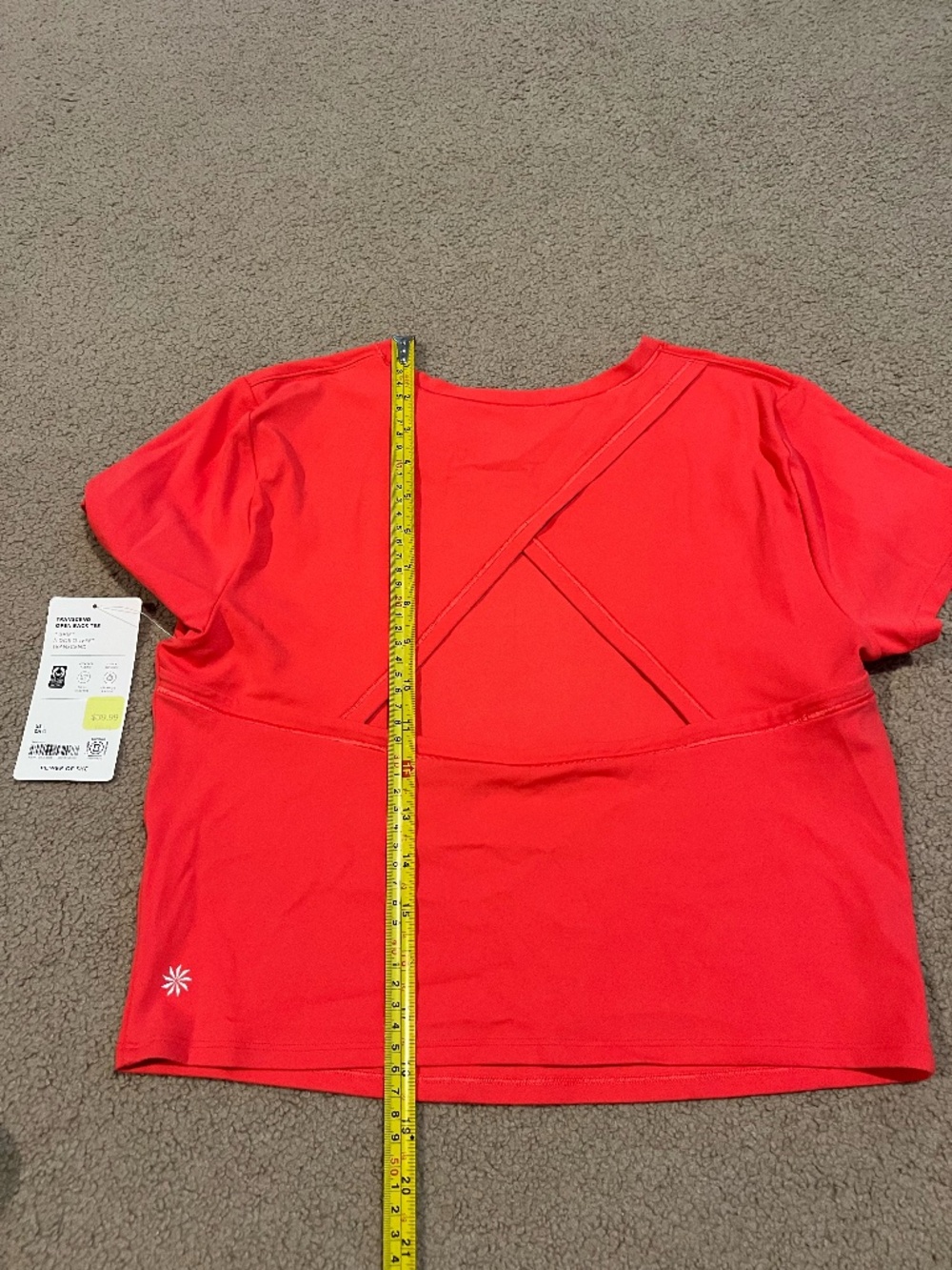 Transcend Open Back Tee. Large. Punch. NWT. - Picture 9 of 10